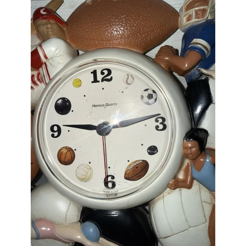 Homco Quartz Sports Wall Clock (Home‎ Interiors & Gifts) (1994)